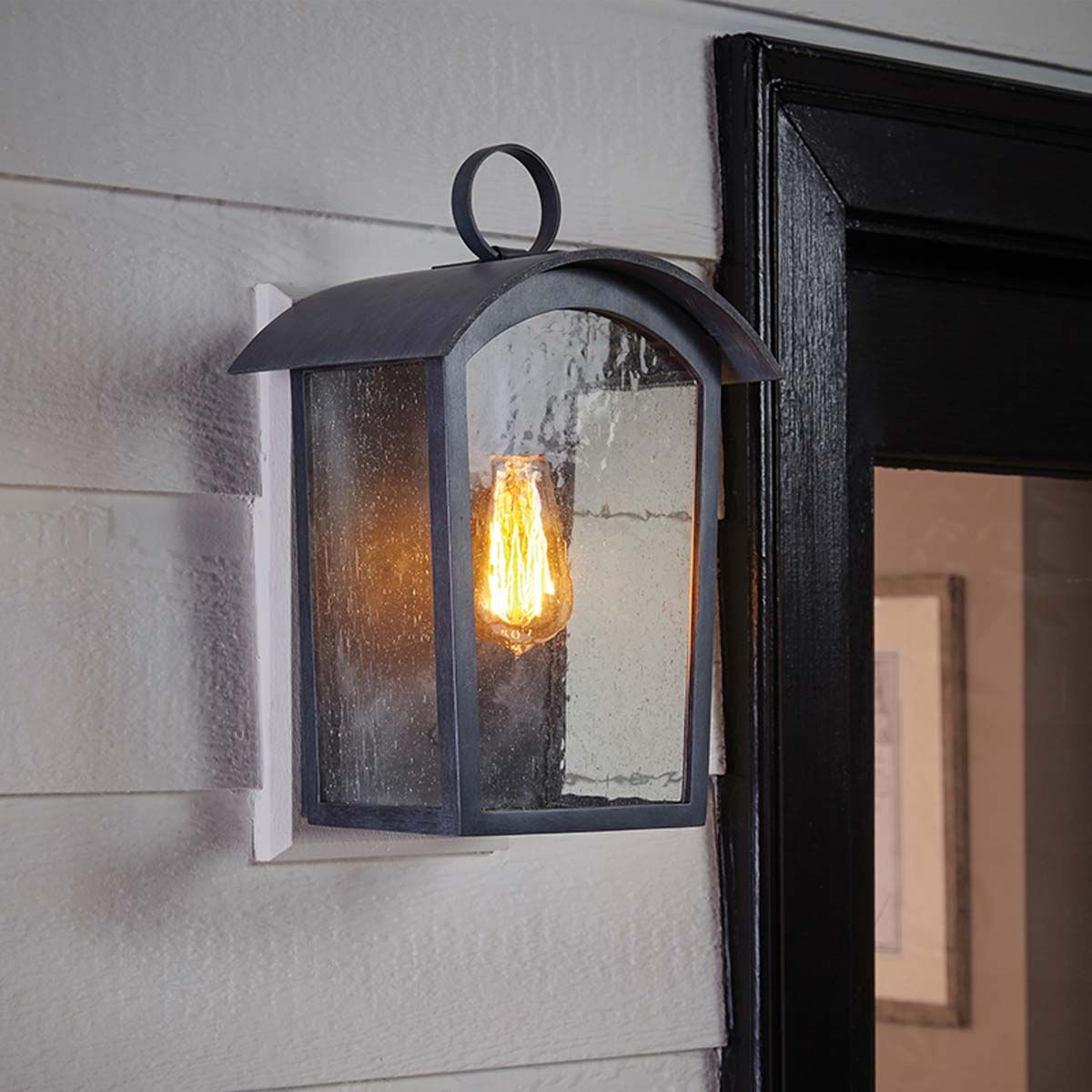 Hodges 1 - flammige große Wandlaterne - Ascheschwarz - Elsteadlighting - FE - HODGES - L