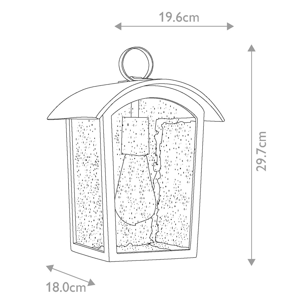 Hodges 1 - flammige kleine Wandlaterne - Ascheschwarz - Elsteadlighting - FE - HODGES - S