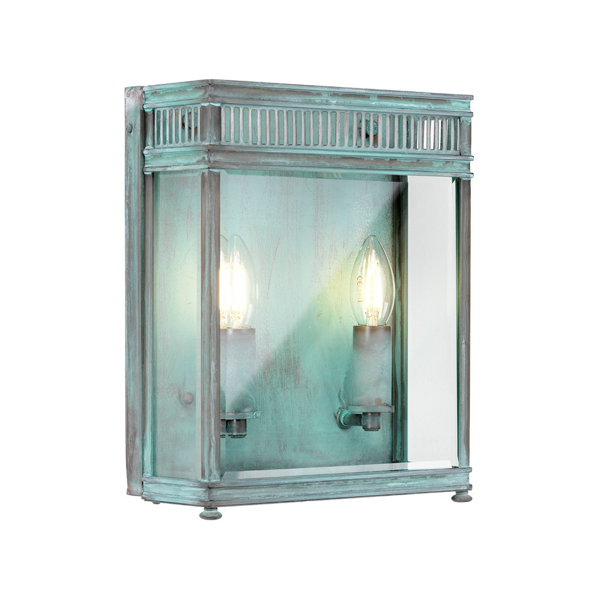 Holborn 2 - flammige, mittelgroße Halblaterne - Grünspan - Elsteadlighting - HL7 - M - VDG