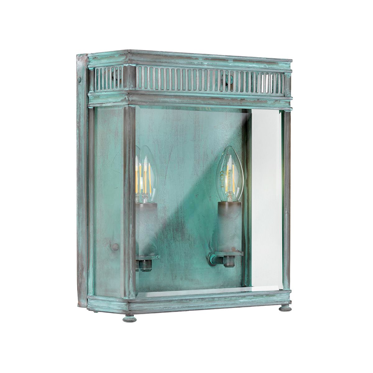 Holborn 2 - flammige, mittelgroße Halblaterne - Grünspan - Elsteadlighting - HL7 - M - VDG