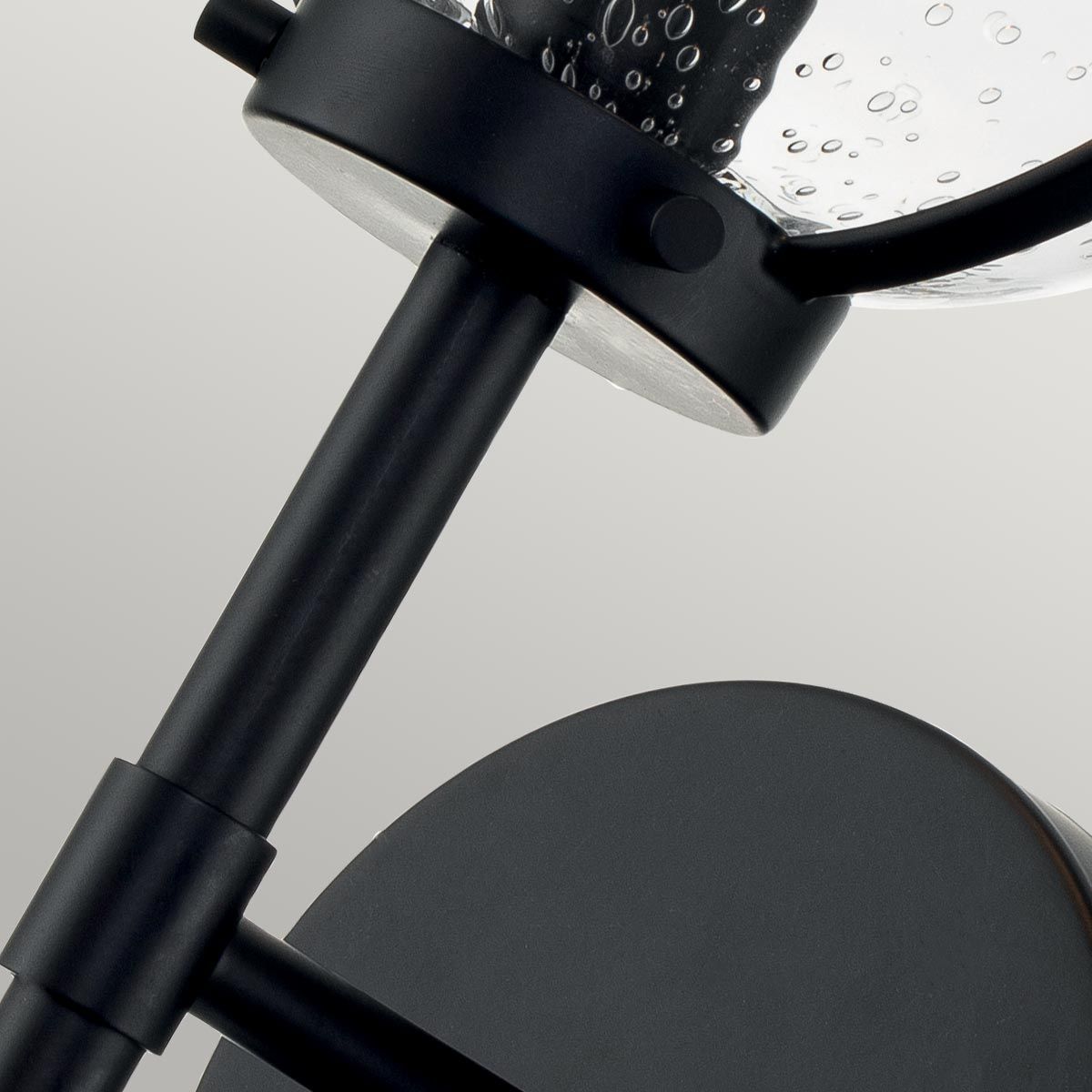 Hollis 1-flammige Wandleuchte - Schwarz, Stahl, klares Saatglas - Elsteadlighting - leuchtengrosshandel24