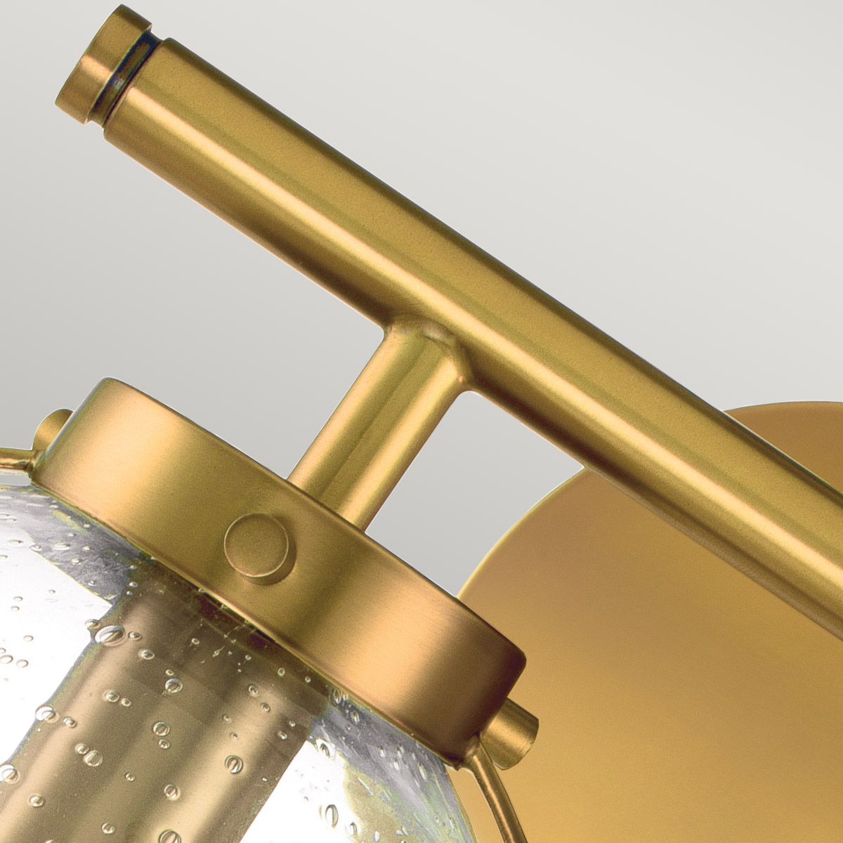 Hollis 2-flammige Wandleuchte - Heritage Messing, Stahl, klares Saatglas - Elsteadlighting - leuchtengrosshandel24