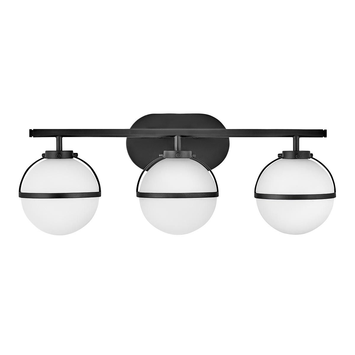 Hollis 3-flammige Wandleuchte - Schwarz, Stahl, Opalglas - Elsteadlighting - leuchtengrosshandel24