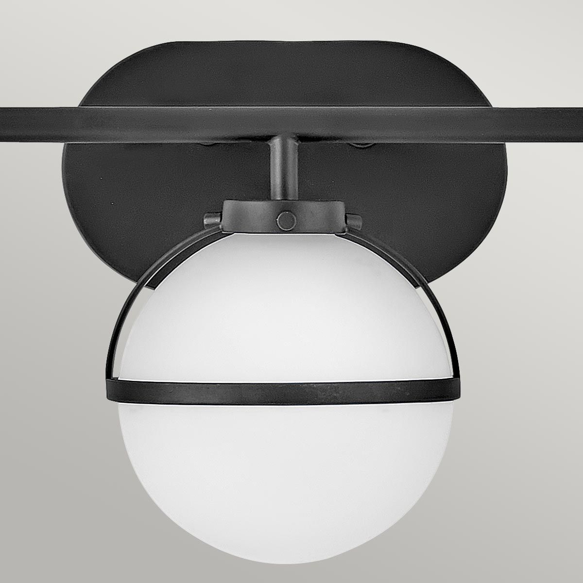 Hollis 3-flammige Wandleuchte - Schwarz, Stahl, Opalglas - Elsteadlighting - leuchtengrosshandel24