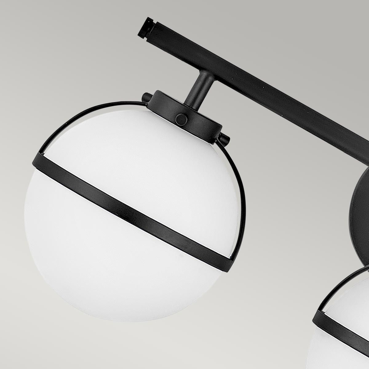 Hollis 3-flammige Wandleuchte - Schwarz, Stahl, Opalglas - Elsteadlighting - leuchtengrosshandel24