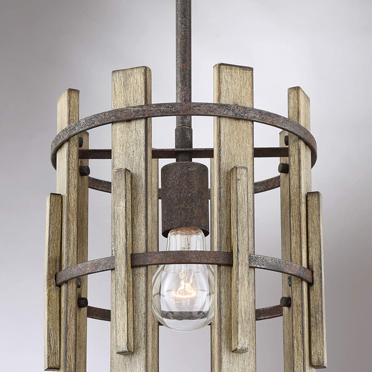 Holzhohler Mini - Anhänger - Rustikales Schwarz - Elsteadlighting - QZ - WOOD - HOLLOW - MP