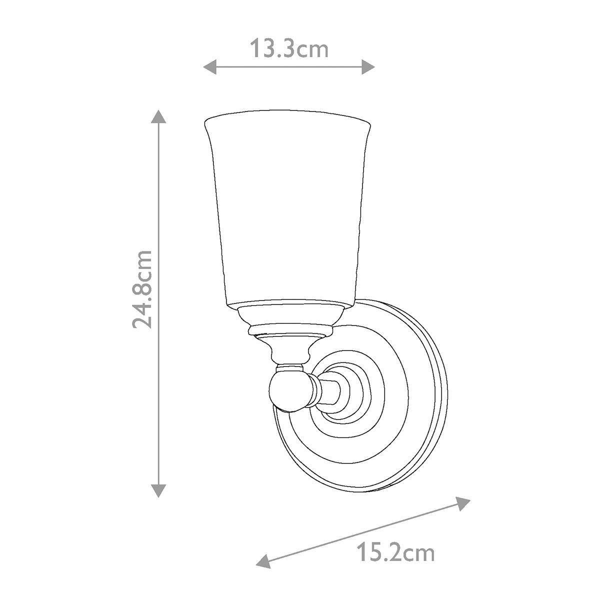 Huguenot Lake 1-flammige Wandleuchte, poliertes Chrom - Elsteadlighting - leuchtengrosshandel24