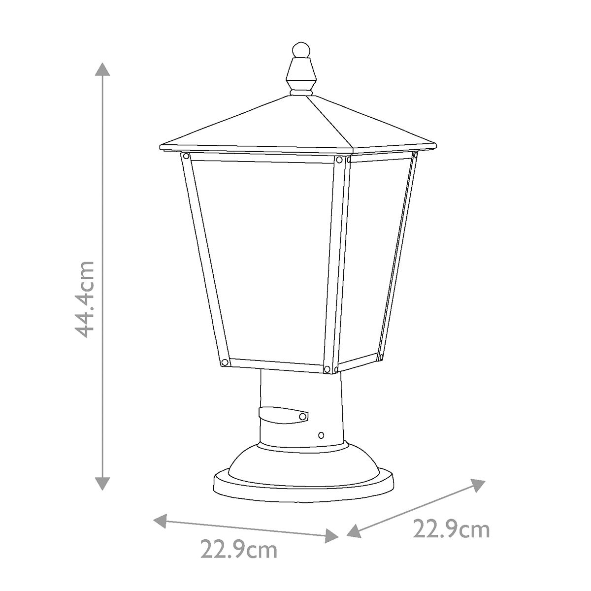 Huntersfield 2 - flammige mittelgroße Standlaterne - Schwarz - Elsteadlighting - HK - HUNTERSFIELD3 - M - BK