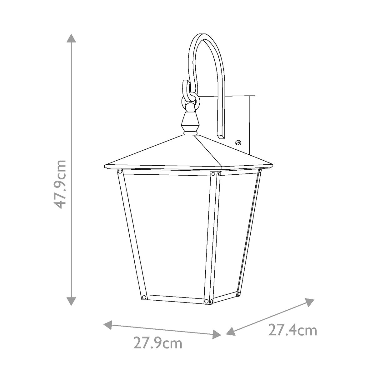 Huntersfield Wandlaterne, 2 Lichter, mittelgroß, Schwarz - Elsteadlighting - HK - HUNTERSFIELD2 - M - BK