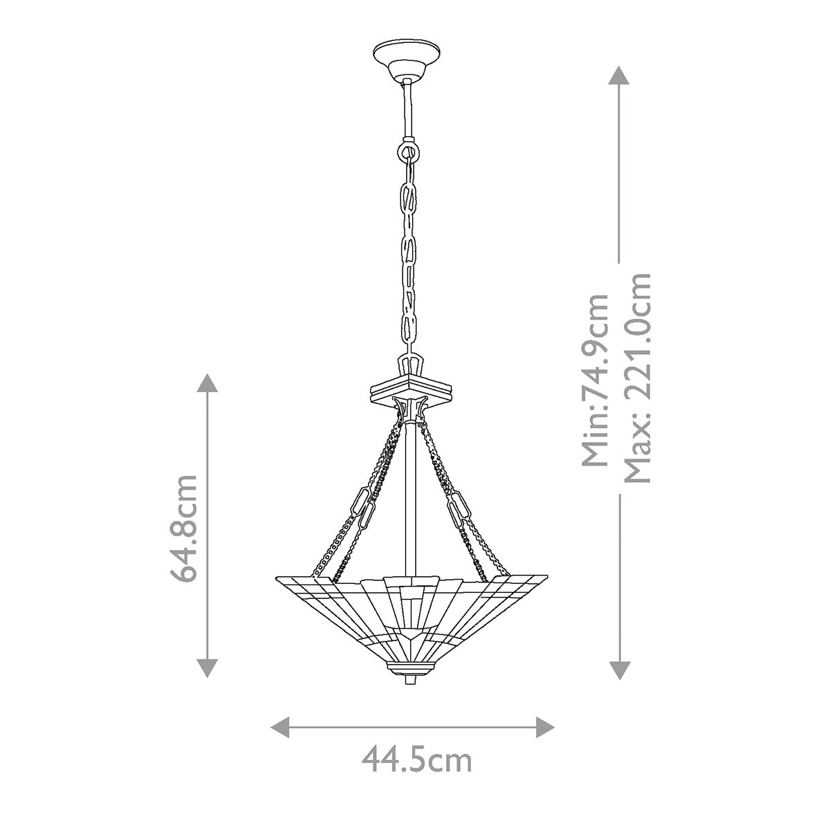 Inglenook 3-flammige Pendelleuchte - B - Valiant Bronze - Elsteadlighting - leuchtengrosshandel24