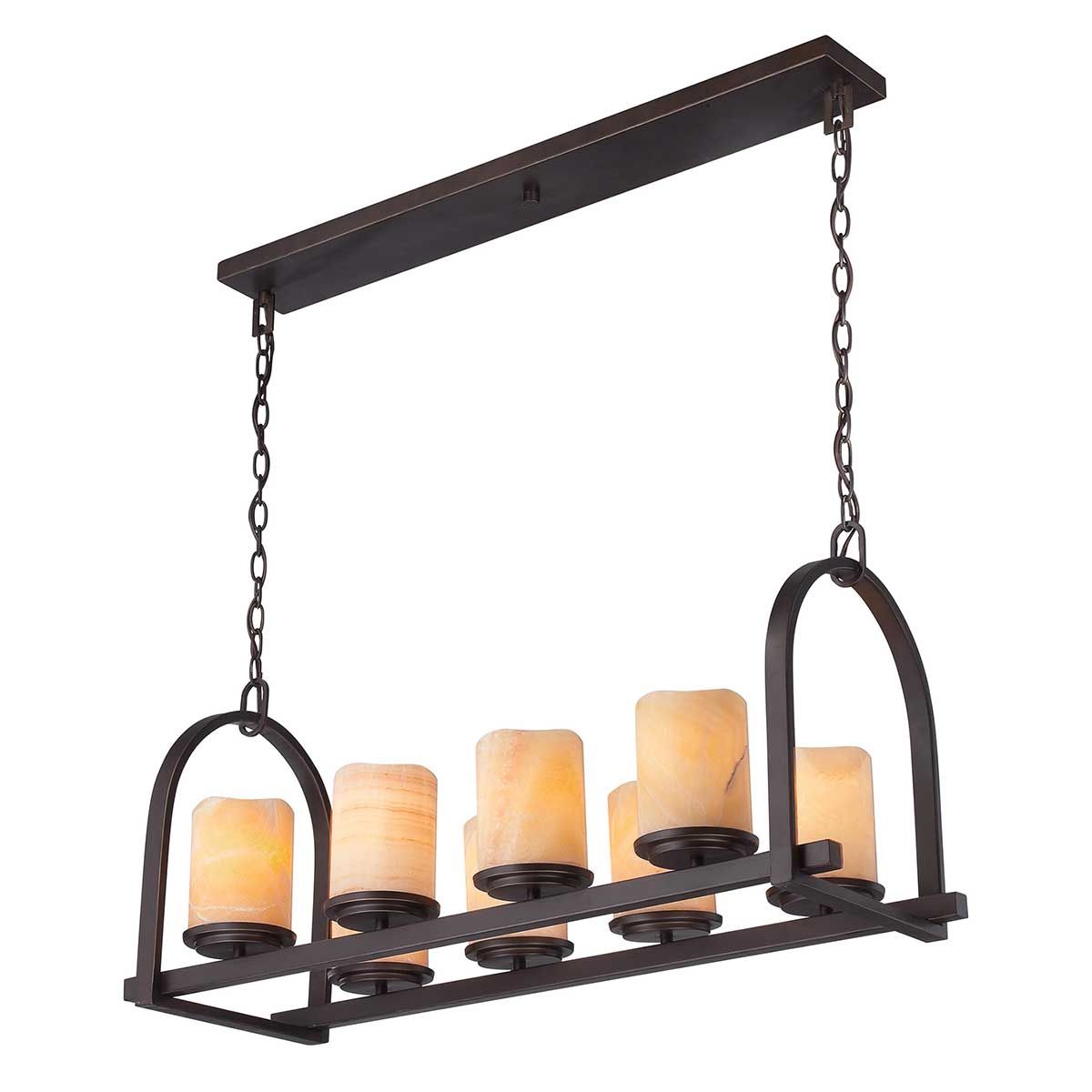 Inselleuchte Aldora 8-flammig - Palladian Bronze - Elsteadlighting - leuchtengrosshandel24