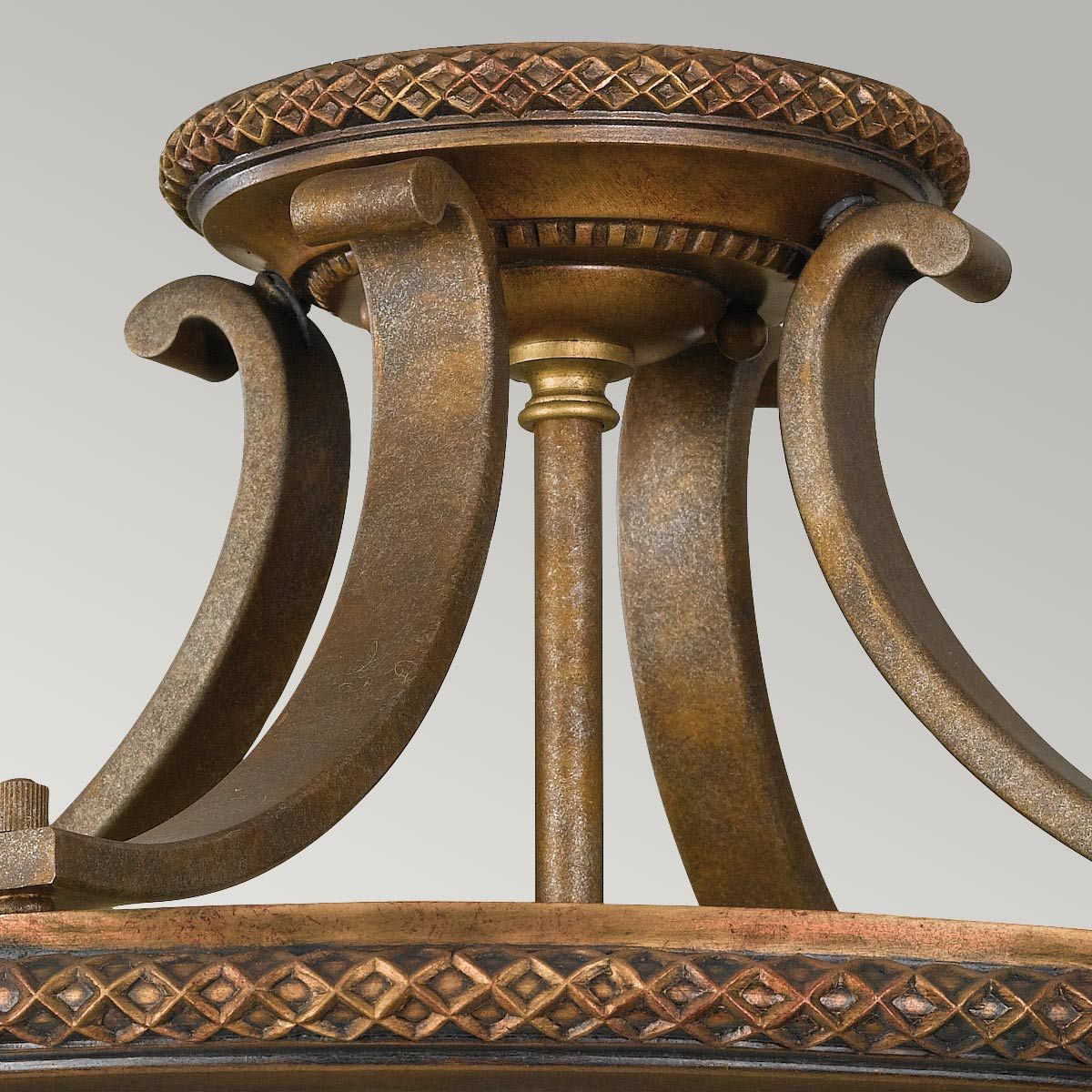 Kelham Hall 2-flammige Deckenleuchte, Firenze Gold/Britische Bronze - Elsteadlighting - leuchtengrosshandel24