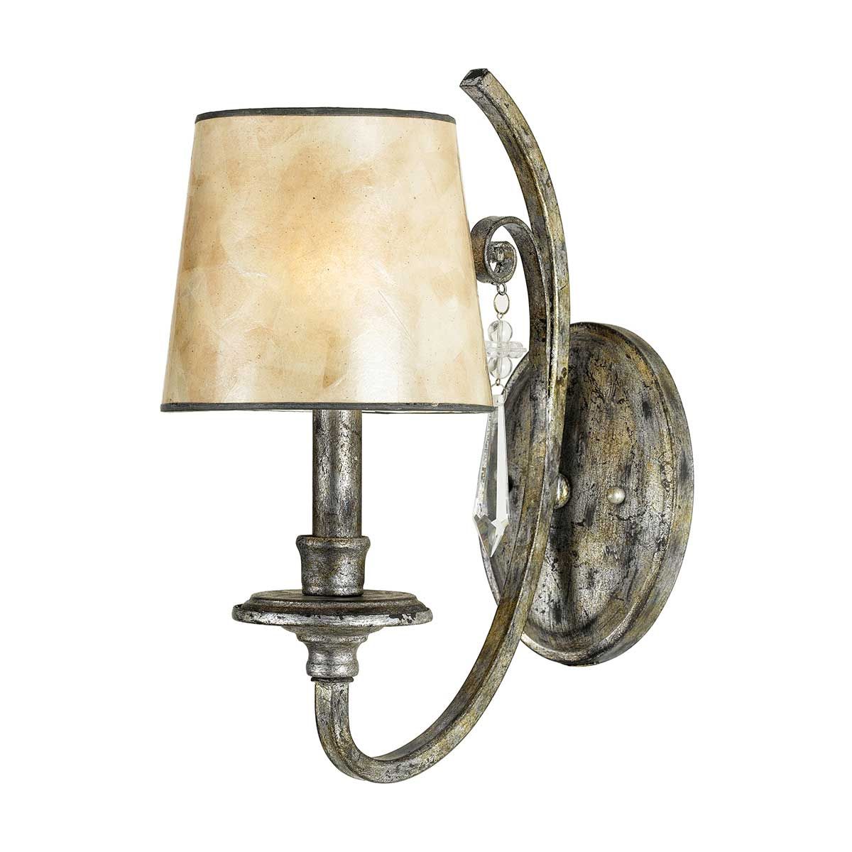 Kendra 1-flammige Wandleuchte - Meliertes Silber - Elsteadlighting - leuchtengrosshandel24