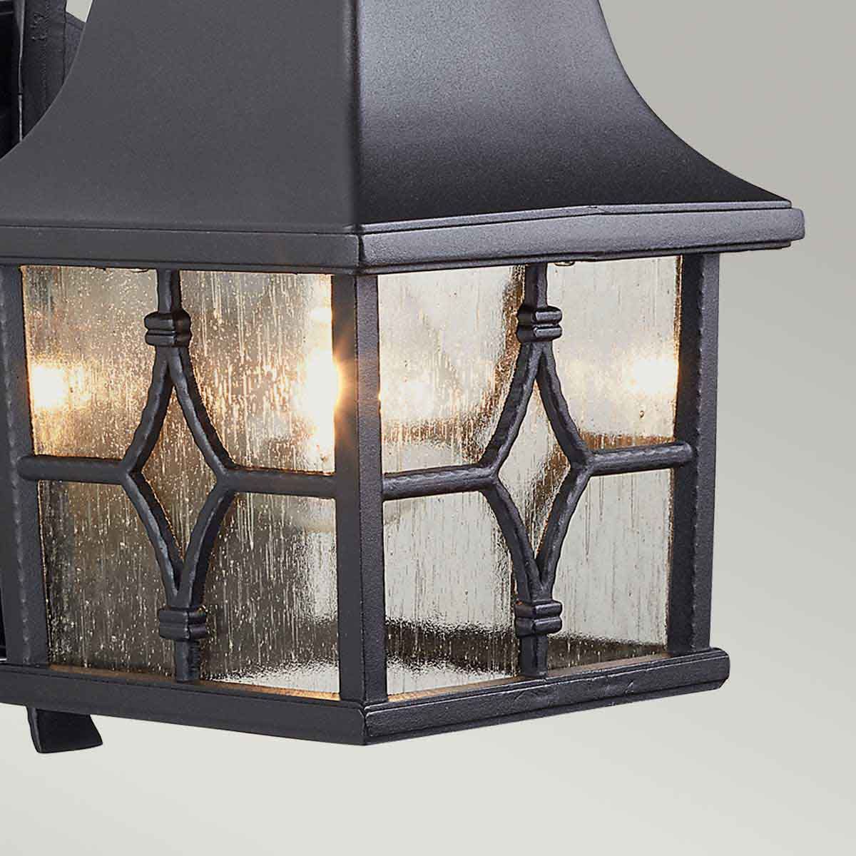 Kent 1 - flammige Wandlaterne - Schwarz - Elsteadlighting - KENT