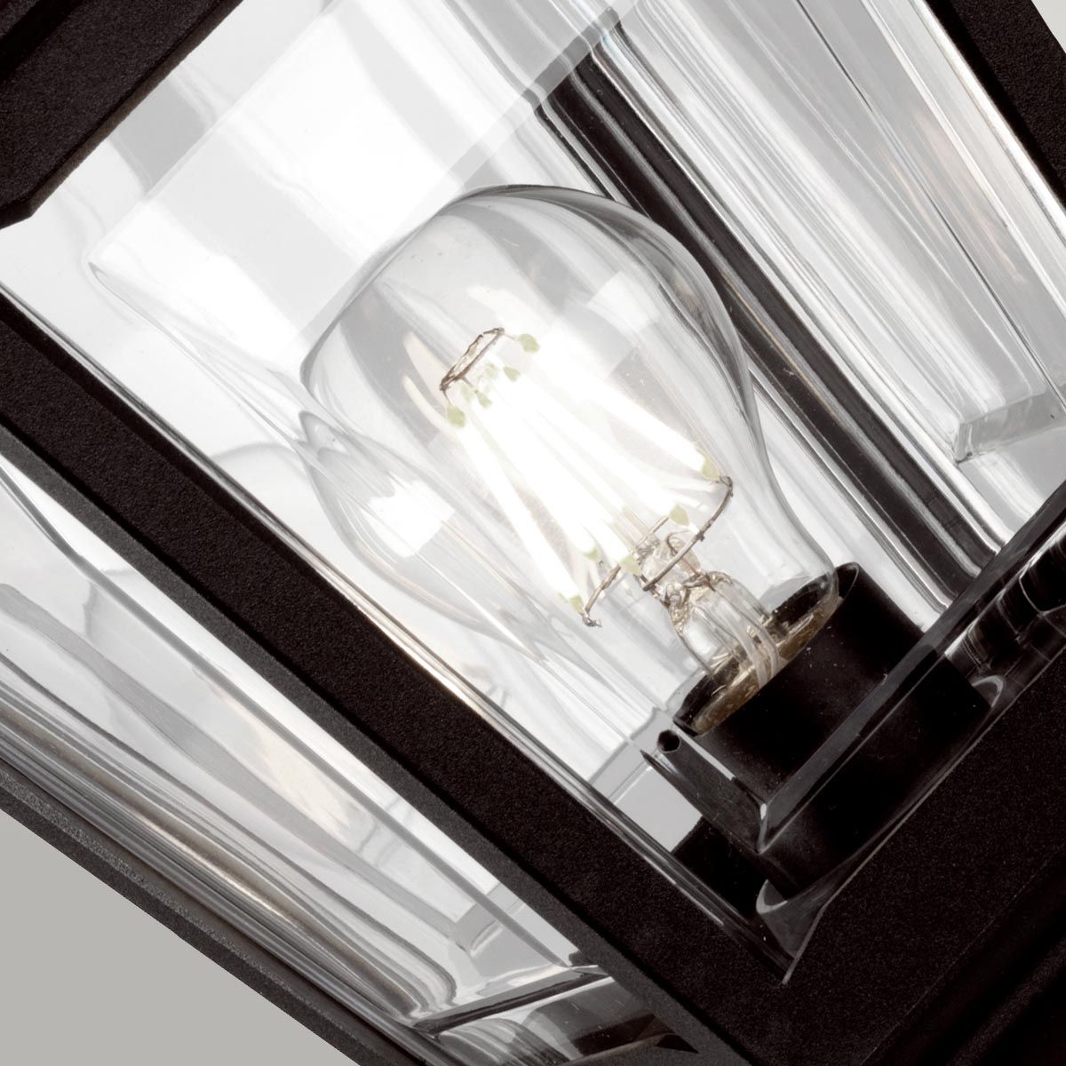 Kerry 1 - flammige Sockel - /Verandaleuchte, Schwarz - Elsteadlighting - KERRY - PED - POR