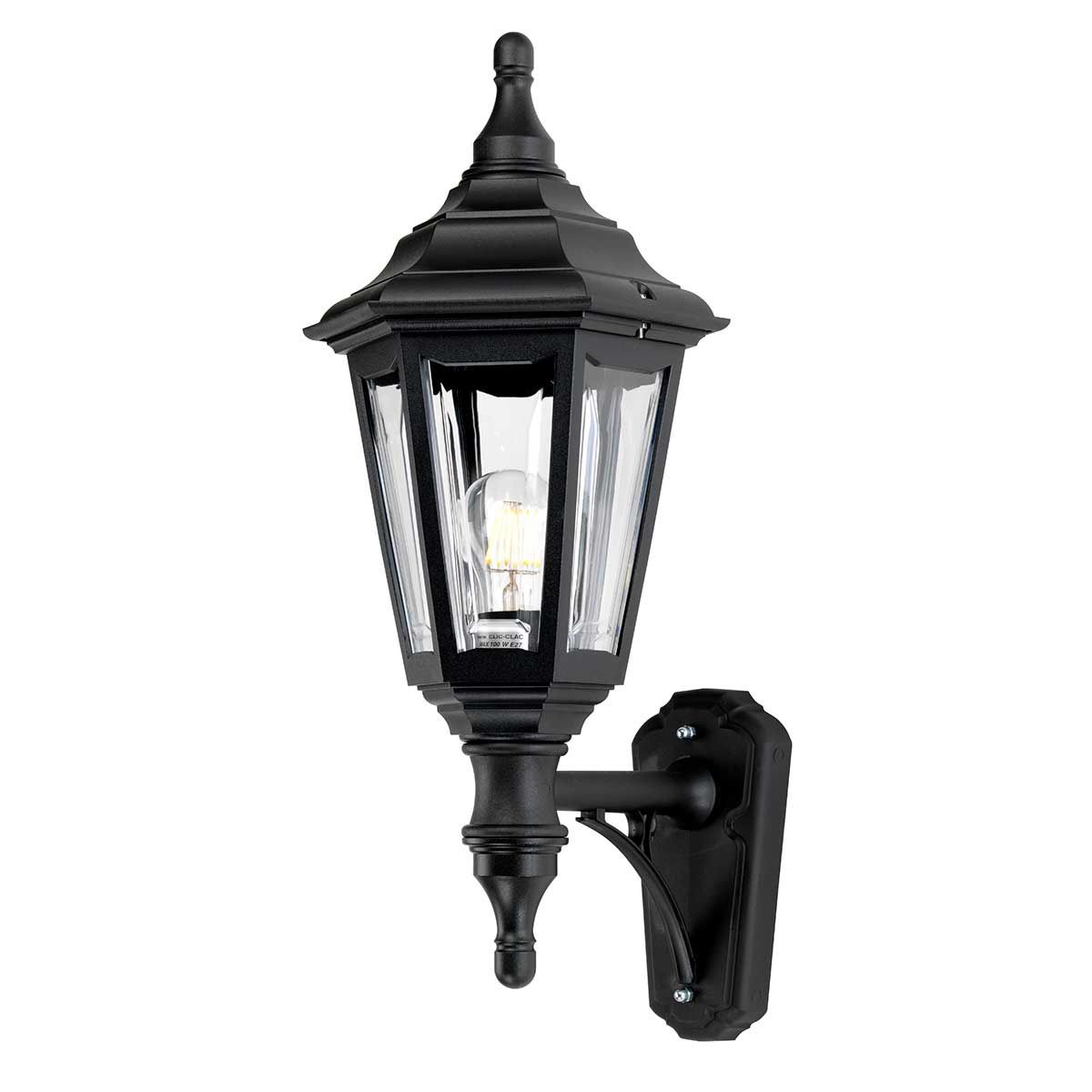 Kinsale 1 - flammige Wandlaterne - Schwarz - Elsteadlighting - KINSALE - WALL