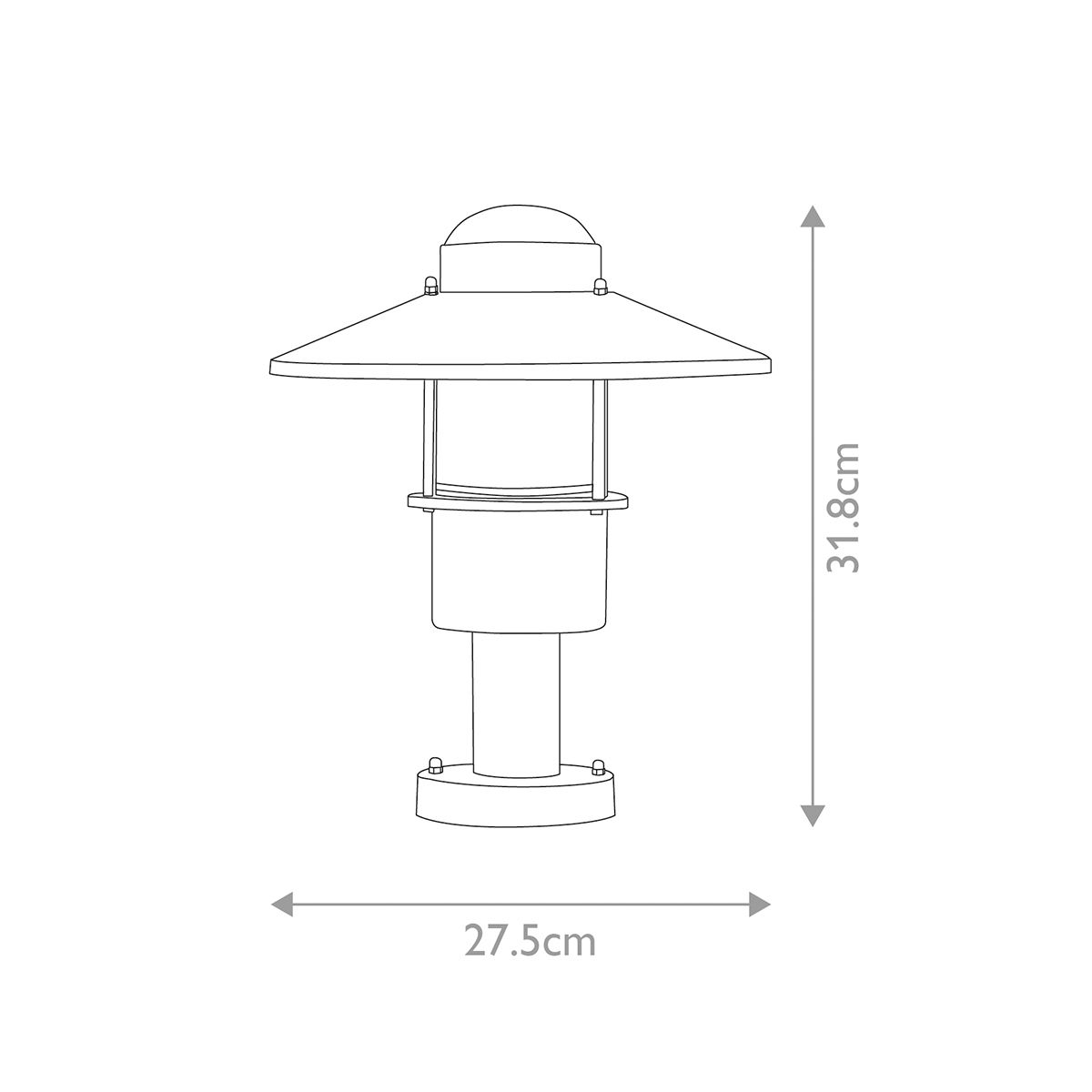 Klampenborg 1 - flammige Sockelleuchte mit PIR - Schwarz - Elsteadlighting - KLAMPENBORG - PED - PIR - BK