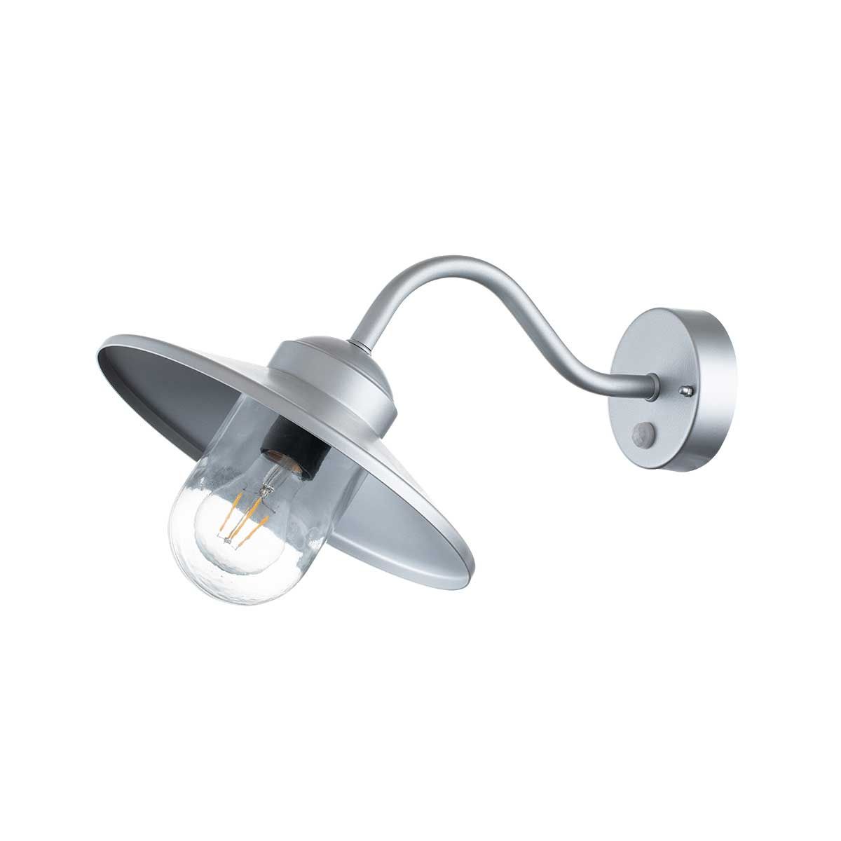 Klampenborg 1 - flammige Wandlaterne mit PIR - Silber - Elsteadlighting - KLAMPENBORG - PIR - SIL