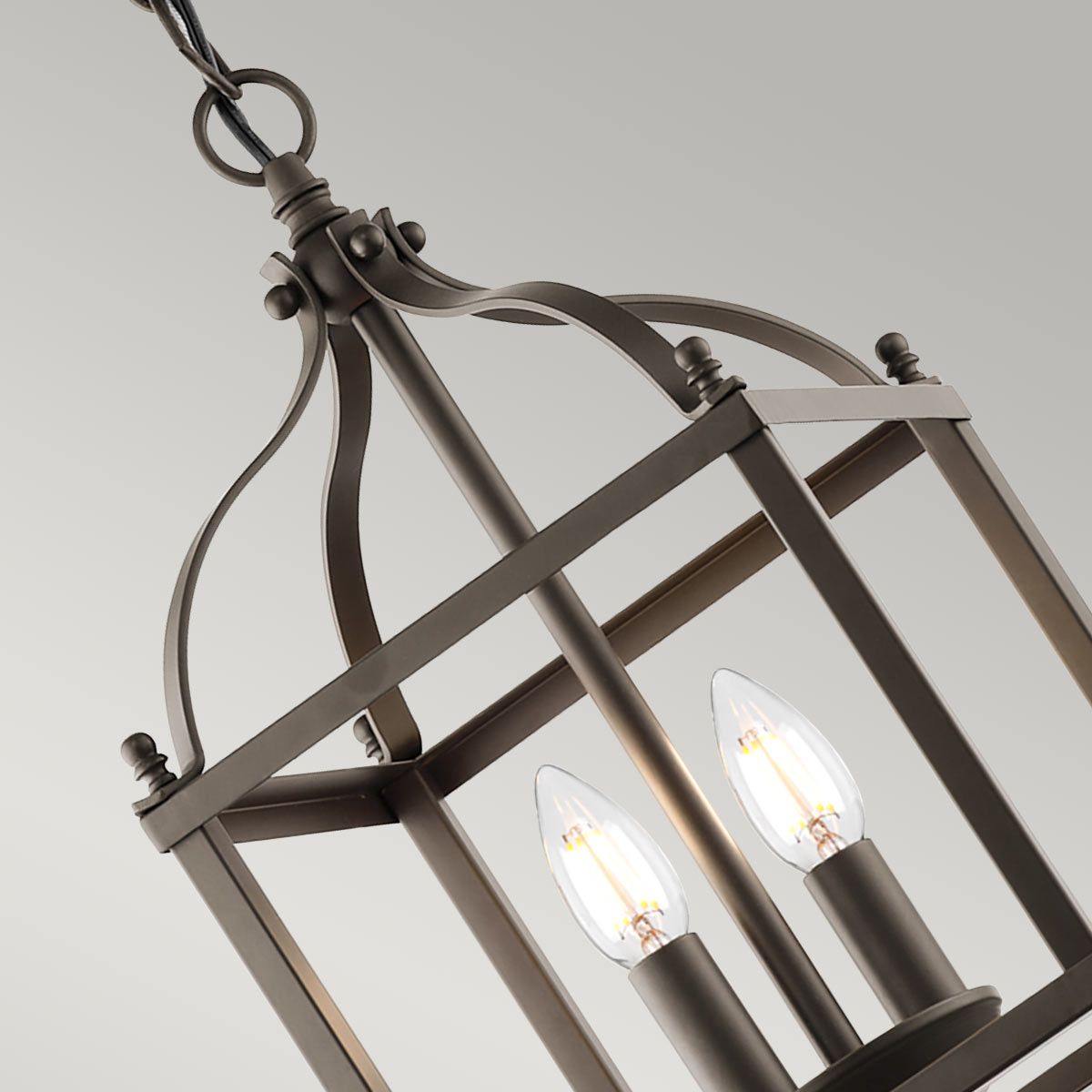 Kleine 2-flammige Pendelleuchte Larkin - Alte Bronze - Elsteadlighting - leuchtengrosshandel24