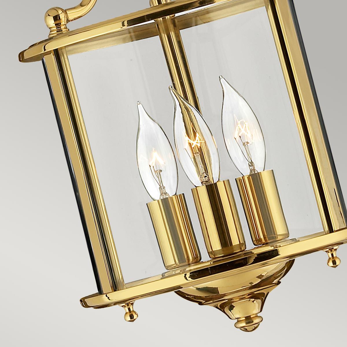 Kleine Pendelleuchte Gentry mit 3 Lichtern, Messing poliert - Elsteadlighting - leuchtengrosshandel24