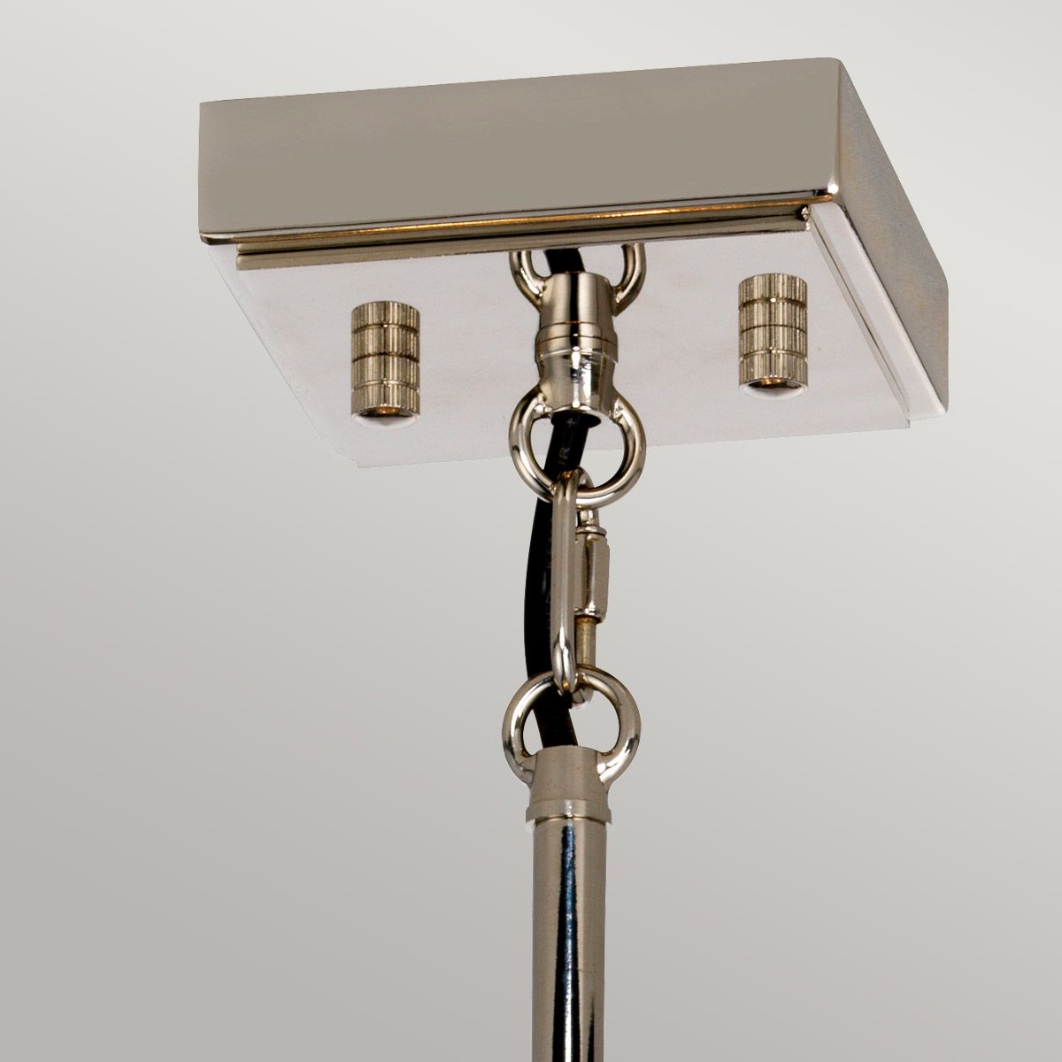 Kleiner Kronleuchter Aries mit 4 Lichtern, poliertes Nickel - Elsteadlighting - leuchtengrosshandel24
