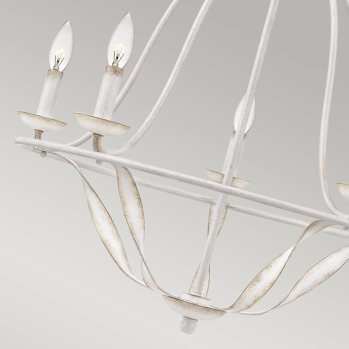 Kronleuchter Bradbury mit 5 Lichtern, Antikweiß - Elsteadlighting - leuchtengrosshandel24
