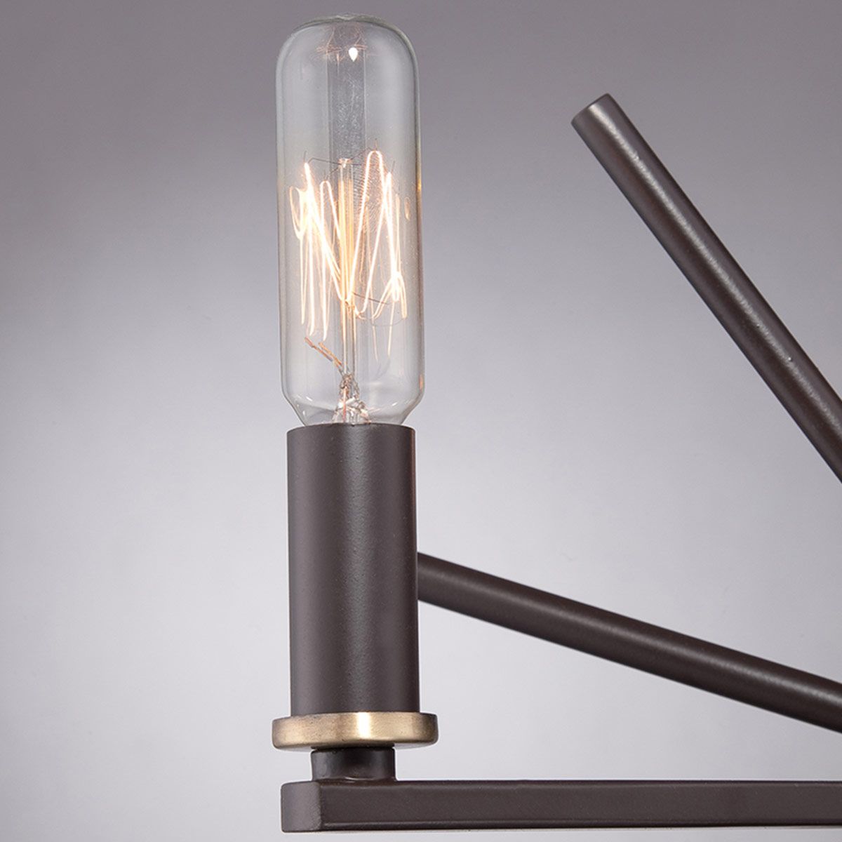 Kronleuchter Carnegie mit 3 Lichtern, Western-Bronze - Elsteadlighting - leuchtengrosshandel24