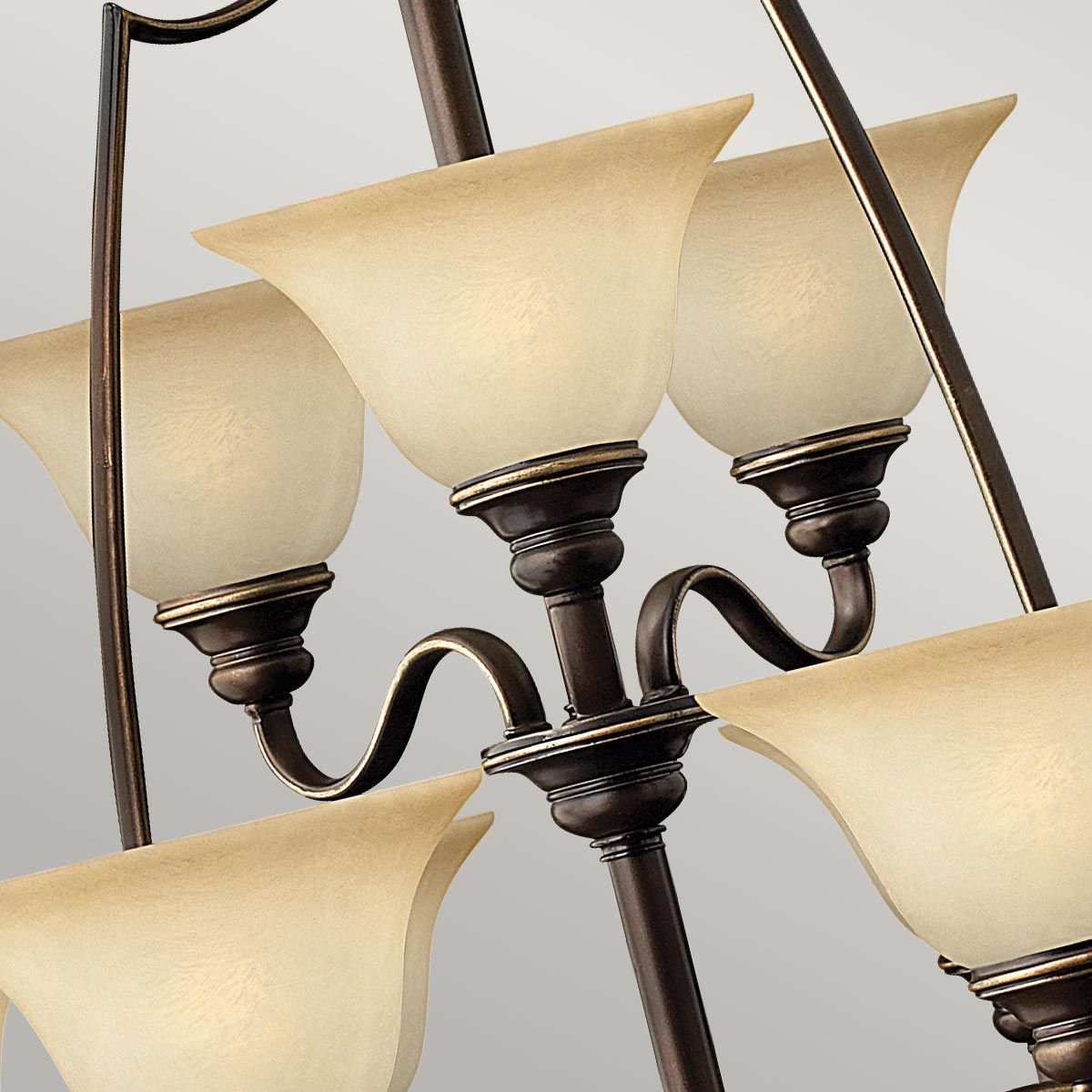 Kronleuchter „Cello“ mit 15 Lichtern, Antikbronze - Elsteadlighting - leuchtengrosshandel24