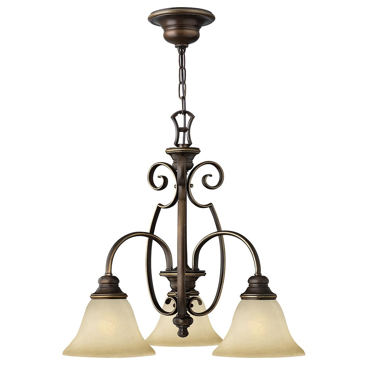 Kronleuchter Cello mit 3 Lichtern, Antikbronze - Elsteadlighting - leuchtengrosshandel24