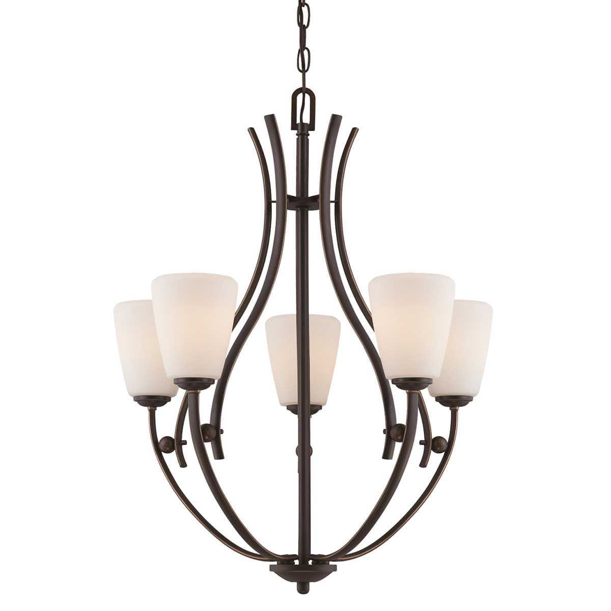 Kronleuchter Chantilly mit 5 Lichtern, Palladio-Bronze - Elsteadlighting - leuchtengrosshandel24