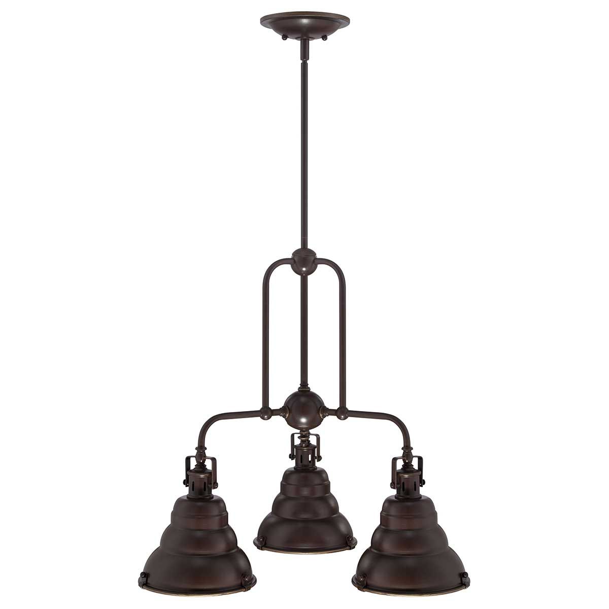 Kronleuchter Eastvale mit 3 Lichtern, Palladio-Bronze - Elsteadlighting - leuchtengrosshandel24