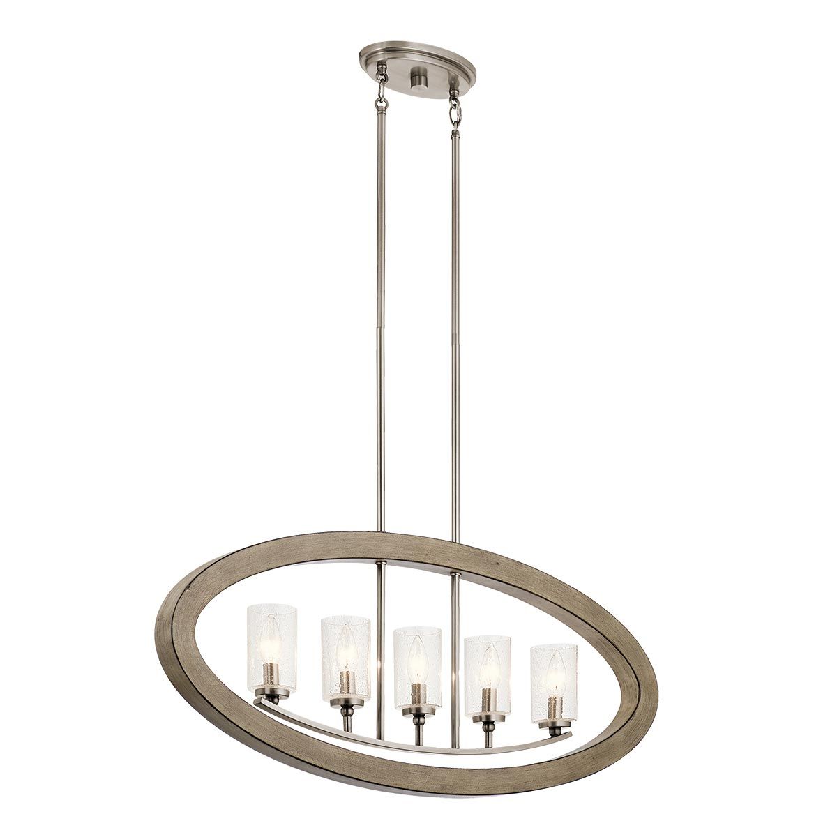 Kronleuchter Grand Bank mit 5 Lichtern, Antikgrau im Used-Look - Elsteadlighting - leuchtengrosshandel24