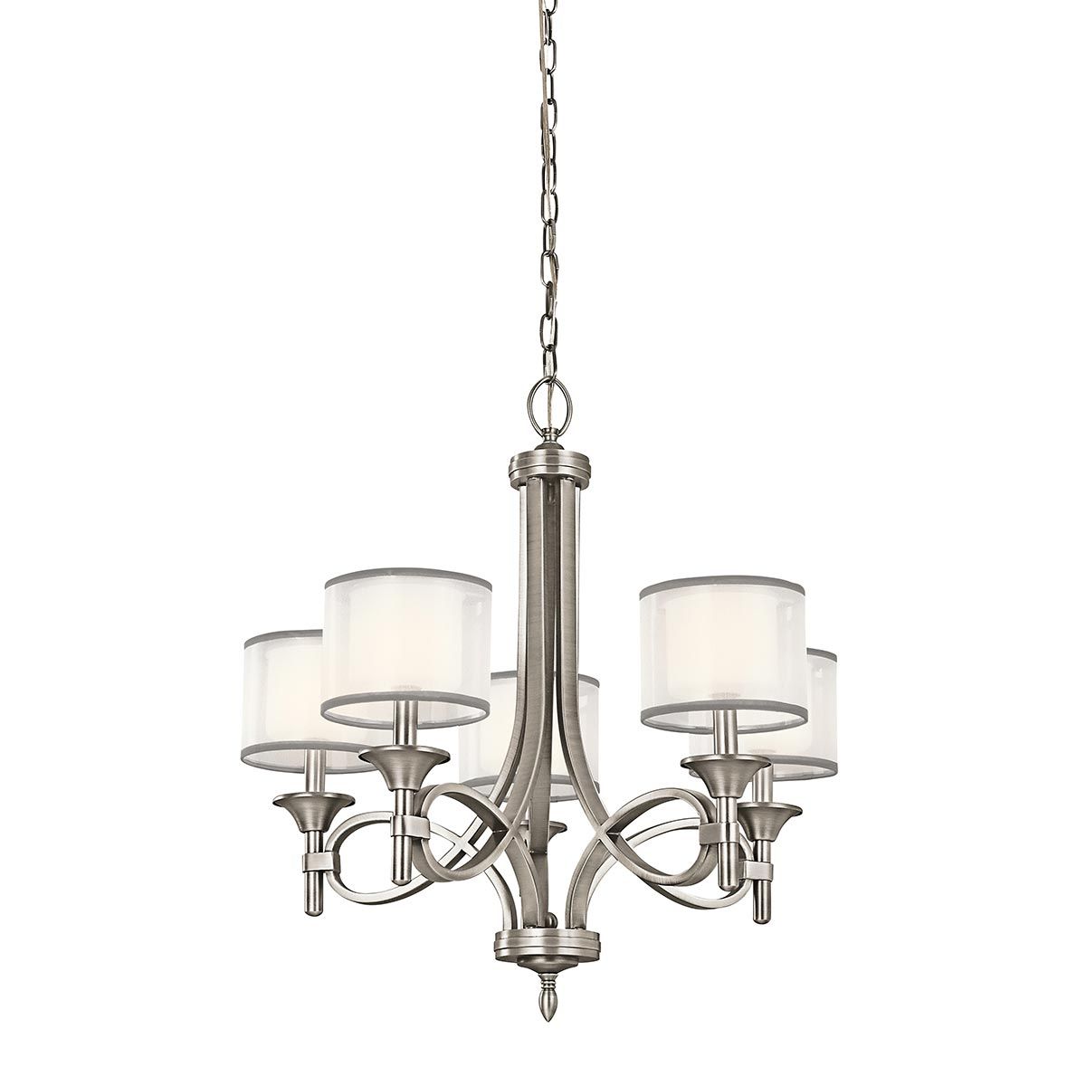 Kronleuchter Lacey mit 5 Lichtern, Antikzinn - Elsteadlighting - leuchtengrosshandel24