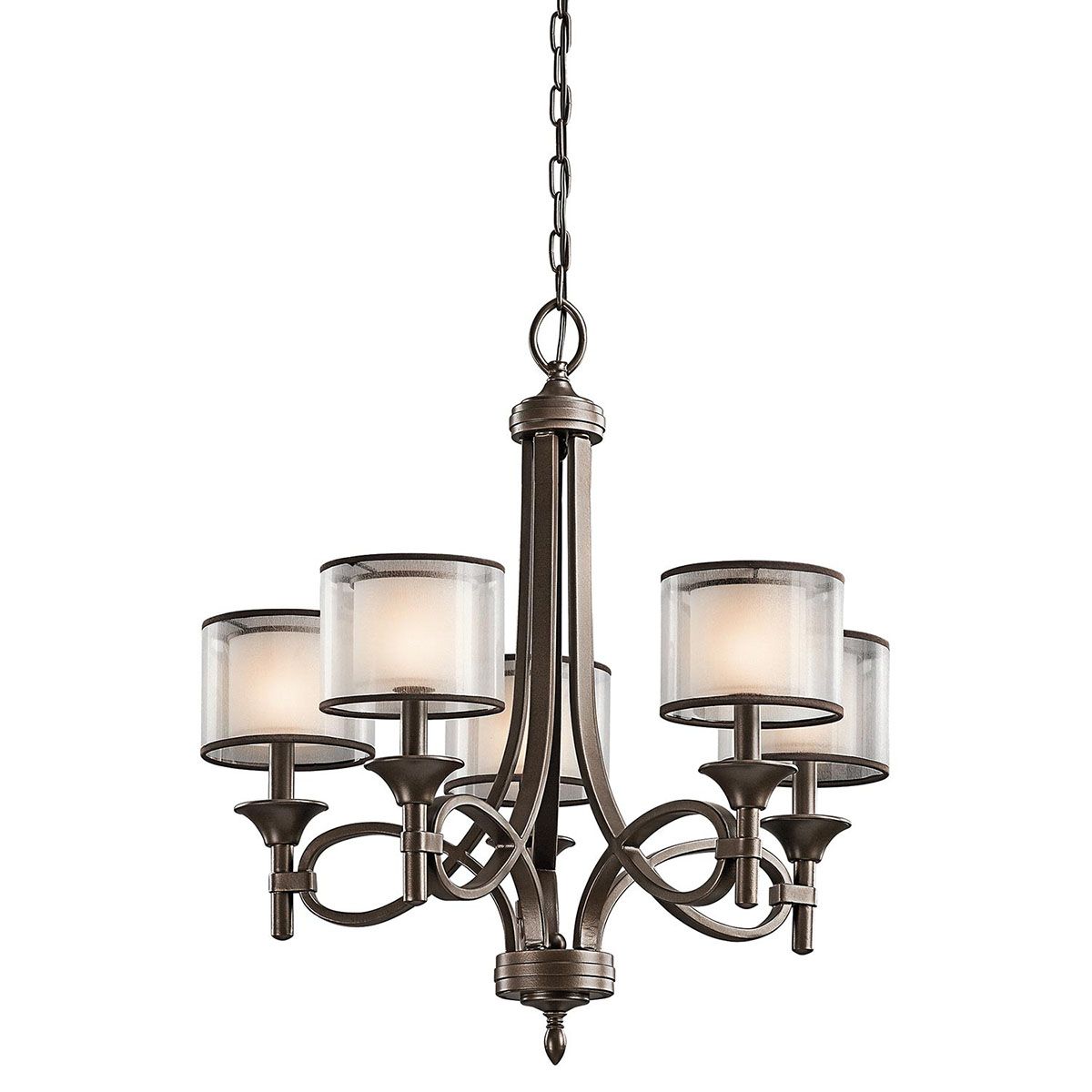Kronleuchter Lacey mit 5 Lichtern, Mission Bronze - Elsteadlighting - leuchtengrosshandel24