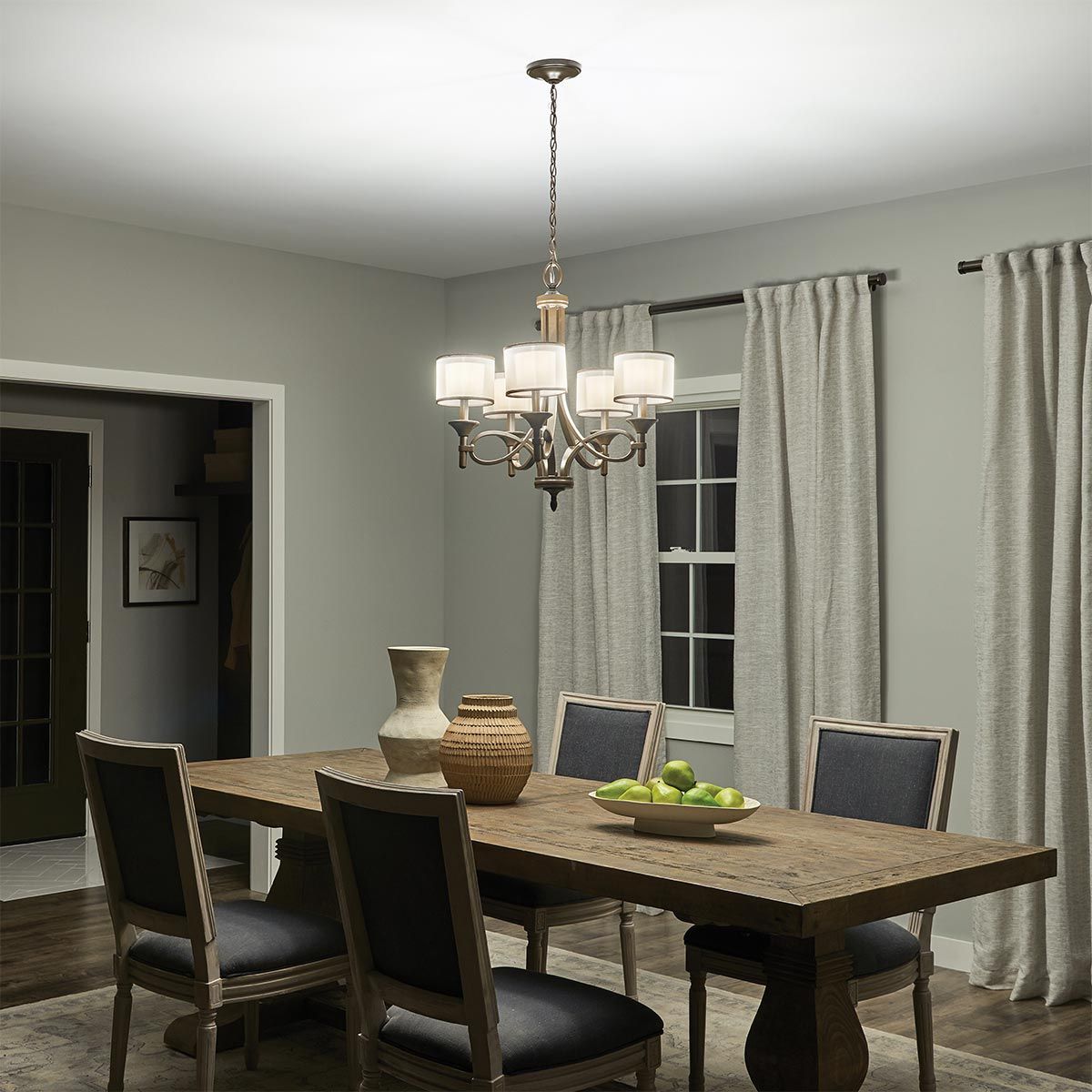 Kronleuchter Lacey mit 5 Lichtern, Mission Bronze - Elsteadlighting - leuchtengrosshandel24