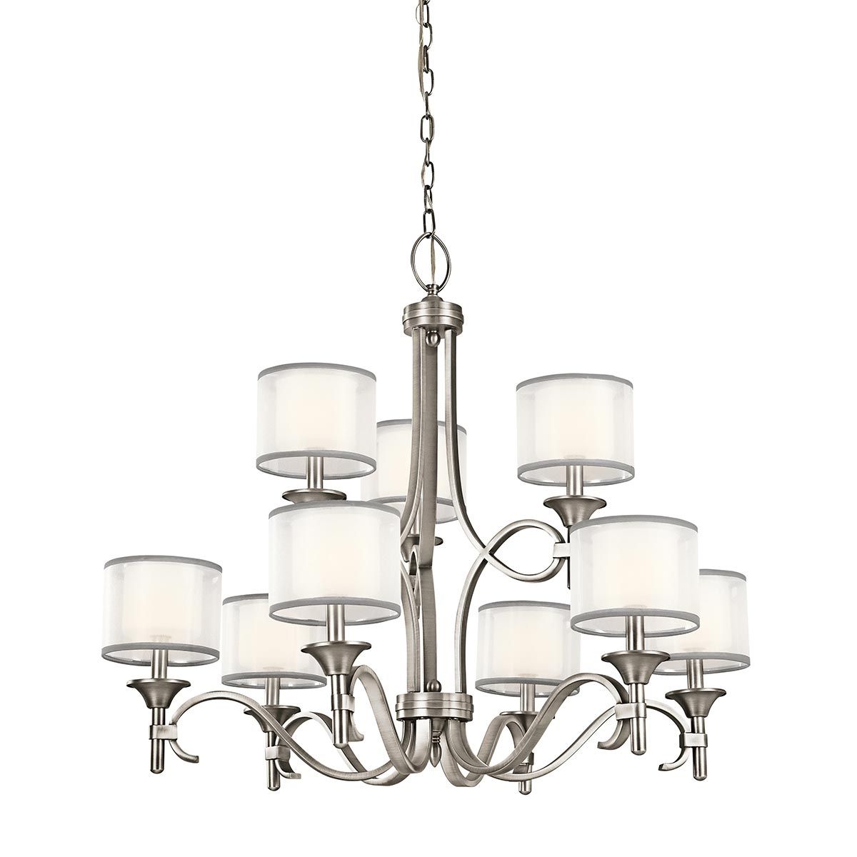 Kronleuchter Lacey mit 9 Lichtern, Antikzinn - Elsteadlighting - leuchtengrosshandel24