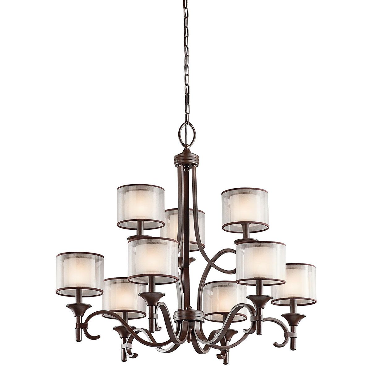 Kronleuchter Lacey mit 9 Lichtern, Mission Bronze - Elsteadlighting - leuchtengrosshandel24