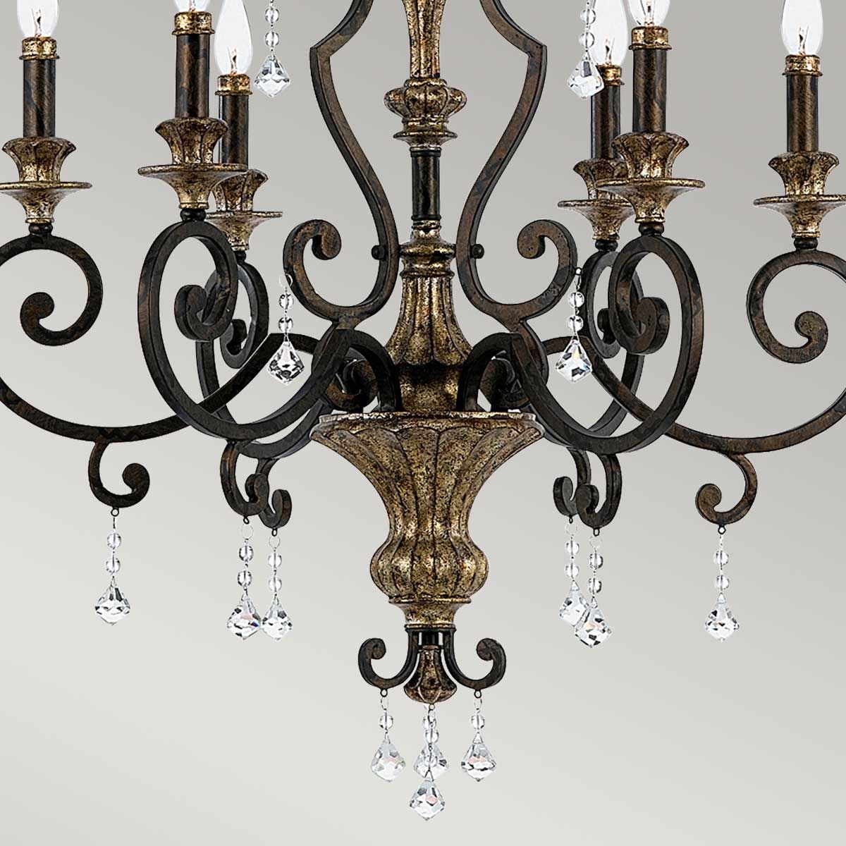 Kronleuchter Marquette mit 6 Lichtern - Erbstück - Elsteadlighting - leuchtengrosshandel24