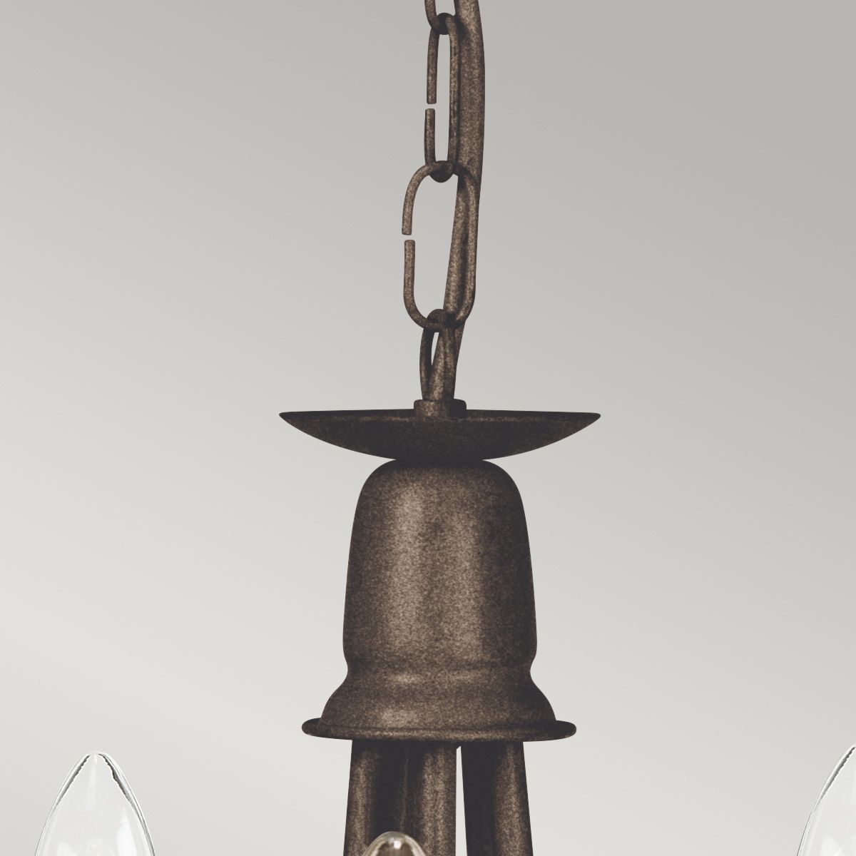 Kronleuchter Minster 5-flammig, Schwarz/Goldpatina - Elsteadlighting - leuchtengrosshandel24