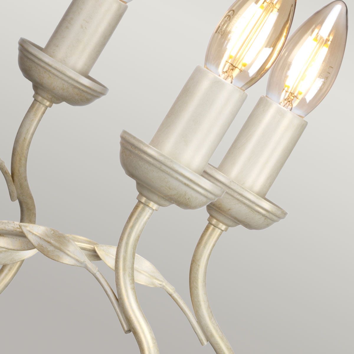 Kronleuchter Olivia, 8 Lichter, Elfenbein/Goldpatina - Elsteadlighting - OV8 - IVORY - GOLD