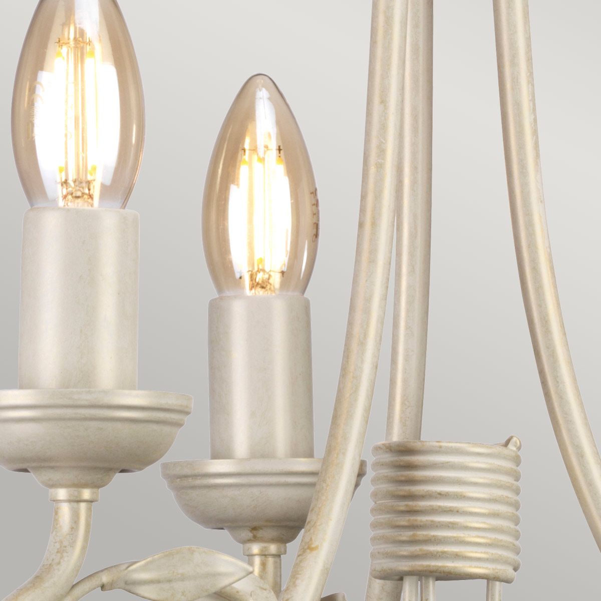 Kronleuchter Olivia mit 3 Lichtern, Elfenbein/Goldpatina - Elsteadlighting - OV3 - IVORY - GOLD