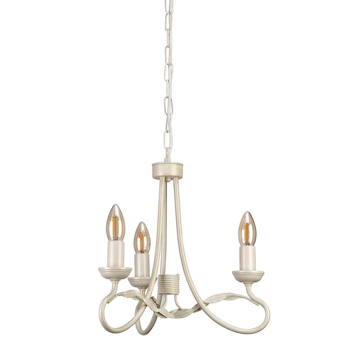 Kronleuchter Olivia mit 3 Lichtern, Elfenbein/Goldpatina - Elsteadlighting - OV3 - IVORY - GOLD
