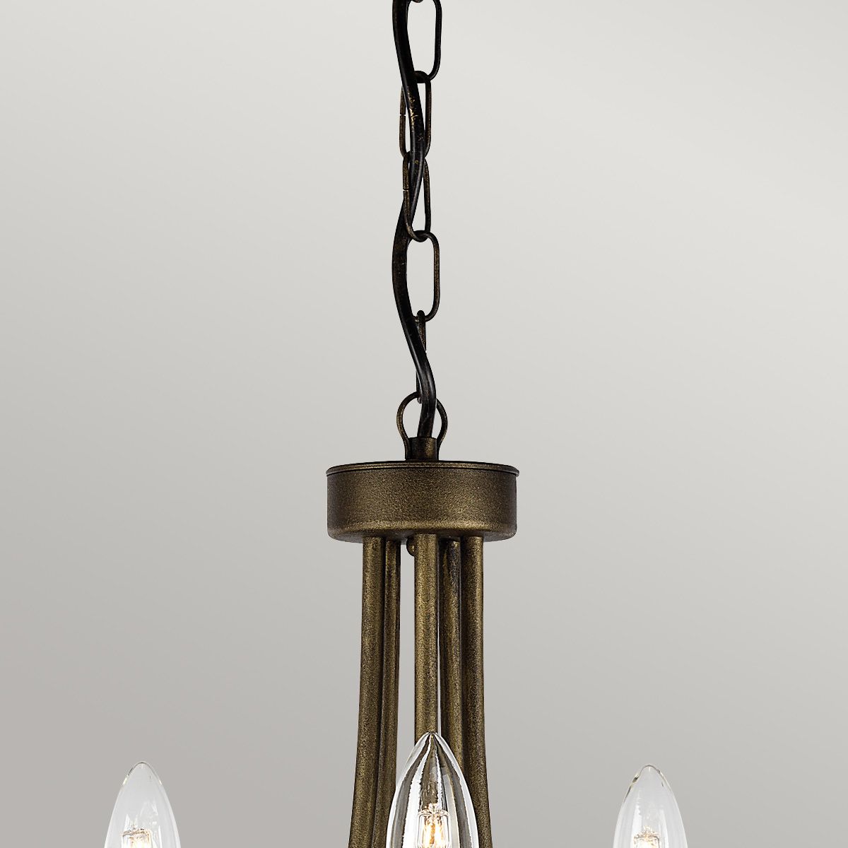 Kronleuchter Olivia mit 5 Lichtern, Schwarz/Goldpatina - Elsteadlighting - OV5 - BLK - GOLD