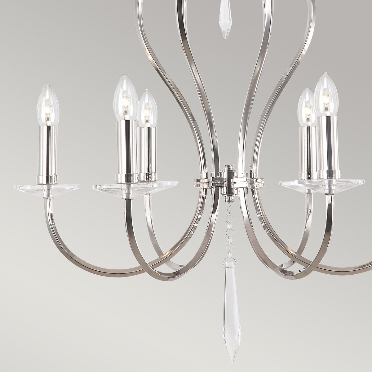 Kronleuchter Pimlico mit 6 Lichtern, poliertes Nickel - Elsteadlighting - PM6 - PN
