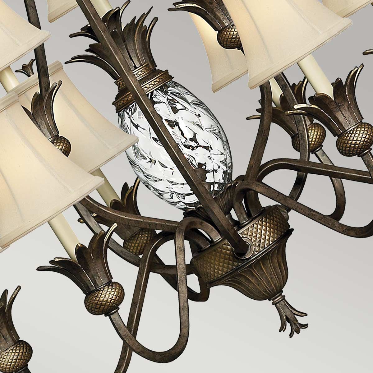 Kronleuchter Plantation mit 10 Lichtern, Perlbronze - Elsteadlighting - HK - PLANT10 - PZ