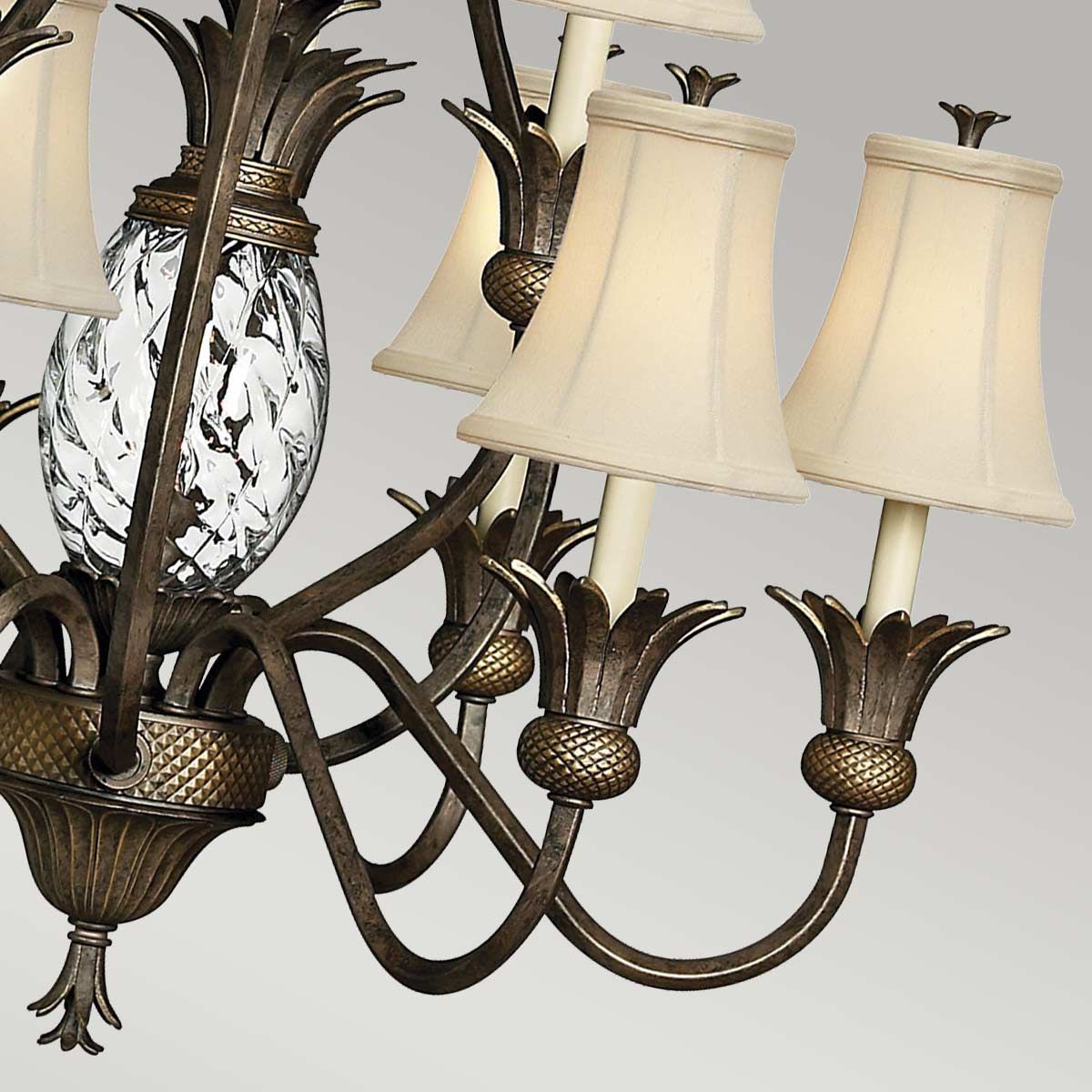 Kronleuchter Plantation mit 10 Lichtern, Perlbronze - Elsteadlighting - HK - PLANT10 - PZ
