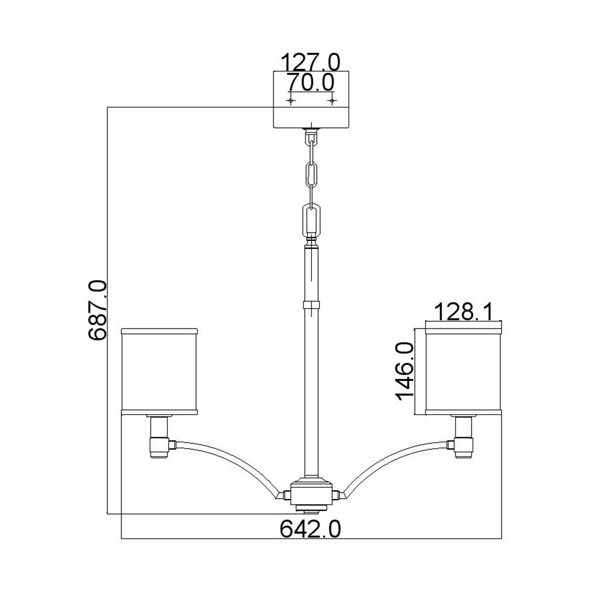 Kronleuchter Prospect Park, 5 Lichter, Satin - Nickel mit Chrom - Elsteadlighting - FE - PROSPECT - PARK5
