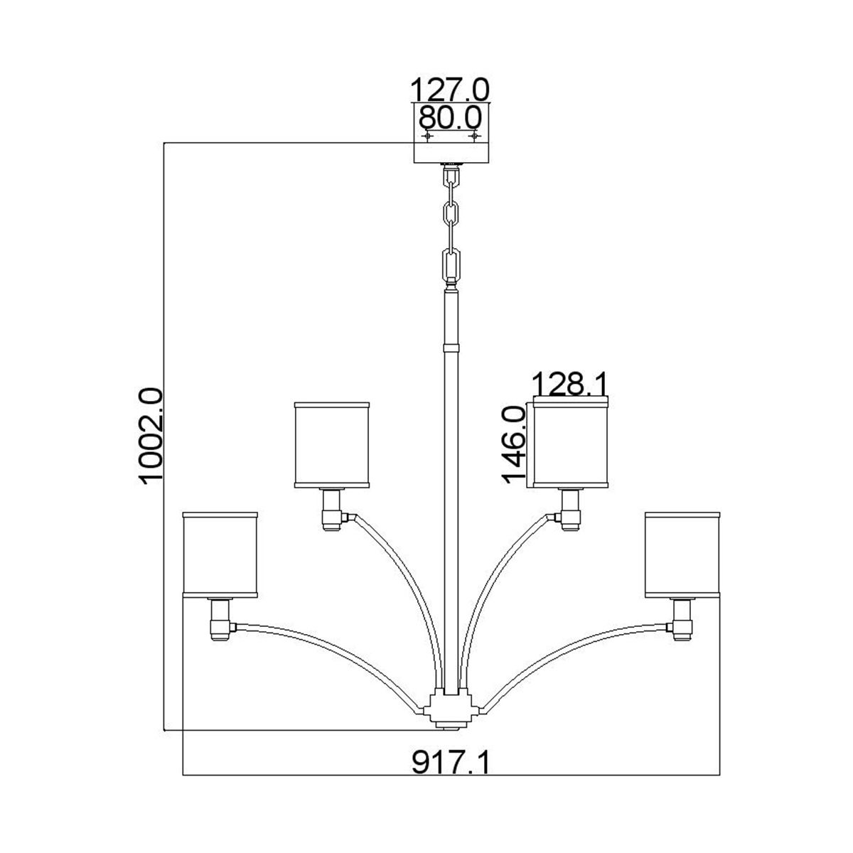 Kronleuchter Prospect Park mit 9 Lichtern, Satin - Nickel mit Chrom - Elsteadlighting - FE - PROSPECT - PARK9