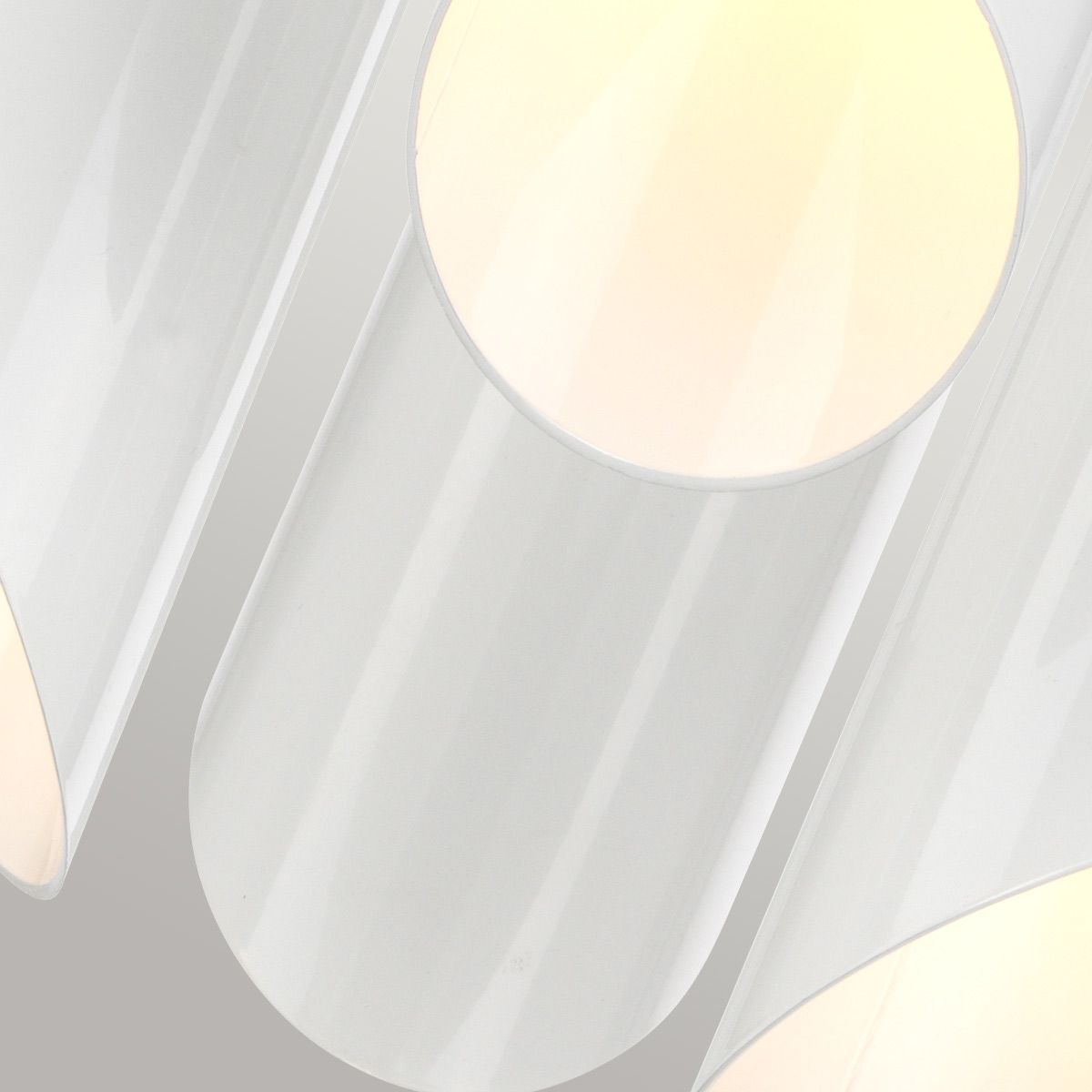 Kronleuchter Quinto mit 6 Lichtern, gealtertes Messing in Weiß - Elsteadlighting - QUINTO6 - WAB