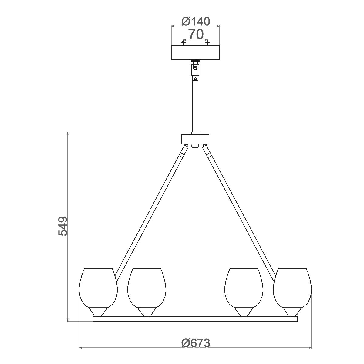 Kronleuchter „Rubin“ mit 6 Lichtern, poliertes Nickel - Elsteadlighting - FE - RUBIN6